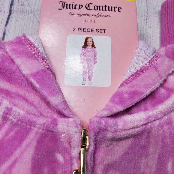 Juicy Couture Girls Velour Track Suit Size 5 - Picture 5 of 13